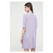Šaty Love Moschino fialová barva, mini, oversize