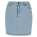 Ladies Organic Stretch Denim Mini Skirt - clearblue bleached