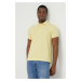 Bavlněné polo tričko Barbour žlutá barva