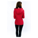 Červená bunda s asymetrickým zipem model 16143369 - LHD