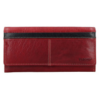 Dámská kožená peněženka Lagen Katka - červeno-černá