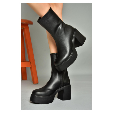 Fox Shoes R404300009 Black Women's Thick Heeled Boots