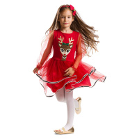 Denokids Tulle Girl Deer Red Christmas Tutu Dress