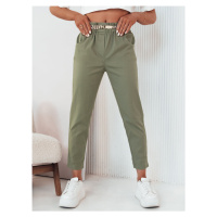 Dámské látkové kalhoty ERLON, zelené Dstreet