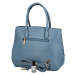 Elegantní jednoduchá dámská koženková kabelka Malika, světle modrá