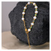GRACE Jewellery Korálkový náramek sladkovodní perly a epidot, chirurgická ocel BN-10-897A 17 cm 