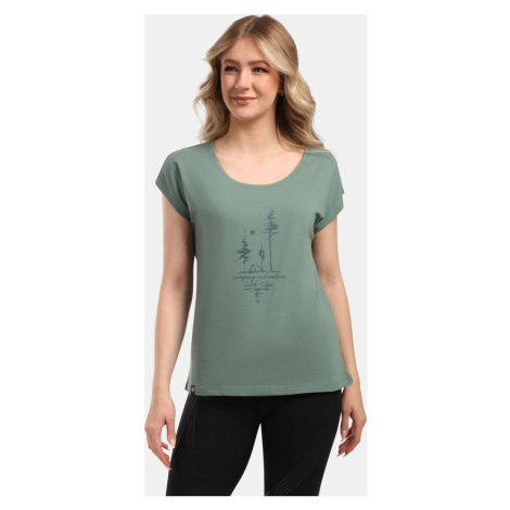 Dámské bavlněné triko KILPI Roane khaki