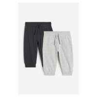 H & M - Kalhoty jogger 2 kusy - šedá