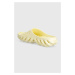 Pantofle Crocs Echo Slide dámské, žlutá barva, na platformě, 208170