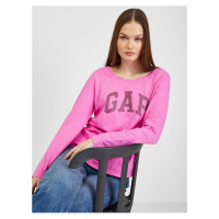 Tmavě růžové dámské bavlněné tričko s logem GAP