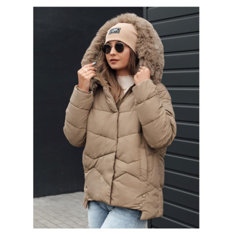Béžová zimní dámská bunda TY4673 DStreet