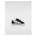 VANS Toddler Primary Check Old Skool Hook And Loop Shoes Blk/white) Toddler White, Size