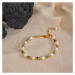 GRACE Jewellery Korálkový náramek sladkovodní perly a epidot, chirurgická ocel BN-10-897A 17 cm 