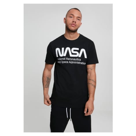 Černé tričko NASA Wormlogo Mister Tee