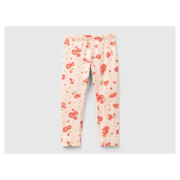 Benetton, Soft Pink Leggings With Floral Print