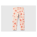 Benetton, Flesh Pink Leggings With Floral Print