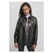 Urban Classics / Ladies Faux Leather Overshirt black