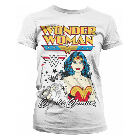 Wonder Woman tričko, Posing Wonder Woman Girly White, dámské HYBRIS