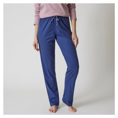 Jednobarevné pyžamové kalhoty s mašlí s potiskem květin Blancheporte