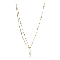 Emily Westwood Pozlacený dvojitý náhrdelník s perlou Alyssa EWN23080G