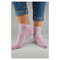 Unisex ponožky Noviti ST021 s ažurovým vzorem Fialová