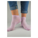Unisex ponožky Noviti ST021 s ažurovým vzorem Fialová