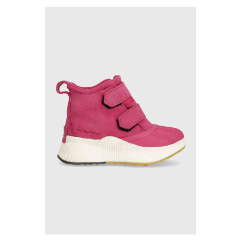 Dětské zimní boty Sorel CHILDRENS OUT N ABOUT™ CLASSIC WP růžová barva