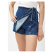 Koton Denim Shorts Skirt Mini Tie Detail Cotton