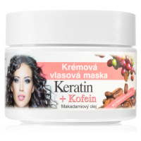 Bione Cosmetics Keratin + Kofein krémová maska na vlasy 260 ml