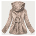 Béžová prošívaná dámská bunda (BR0121)