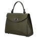 Luxusní dámská kožená kufříková kabelka do ruky Anne, zelená