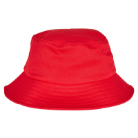 Dětská čepice Flexfit Cotton Twill Bucket, červená