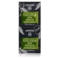 Apivita Express Beauty Exfoliating Face Scrub Olive intenzivní čisticí peeling na obličej 2 x 8 
