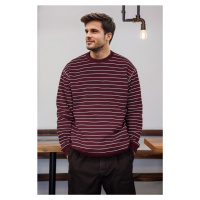 Trendyol Claret Red Oversize/Wide Cut Soft Texture Sweatshirt