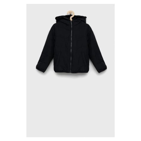 Dětská oboustranná bunda Abercrombie & Fitch černá barva