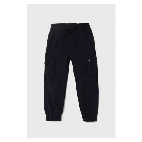 Dětské tepláky Abercrombie & Fitch černá barva, s potiskem