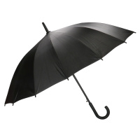 Beagles dámský holový deštník se zahnutou rukojetí - černý