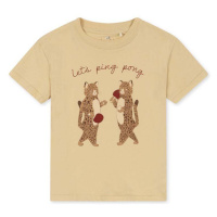 Dětské bavlněné tričko Konges Sløjd béžová barva, s potiskem