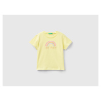 Benetton, Boxy Fit T-shirt With Glossy Details