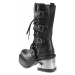 boty kožené dámské - Itali Negro - NEW ROCK - M.373-S33