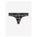 Bílo-černá kostkovaná tanga Calvin Klein Underwear