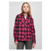 Dámská košile // Urban Classics / Ladies Turnup Checked Flanell Shirt wildviolet