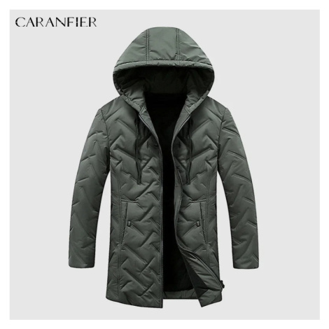 Prošívaná pánská bunda na zimu s kapucí CARANFLER