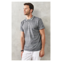 AC&Co / Altınyıldız Classics Men's Navy Blue Slim Fit Slim Fit Polo Neck Short Sleeve T-Shirt