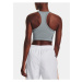 Světle modrý dámský sportovní crop top Under Armour Rush Seamless