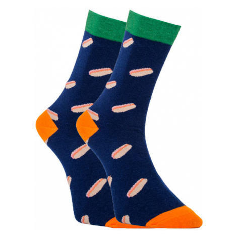 Veselé ponožky Dots Socks hot dog (DTS-SX-443-G) L