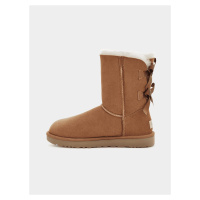 Hnědé dámské kotníkové semišové sněhule UGG Bailey Bow II