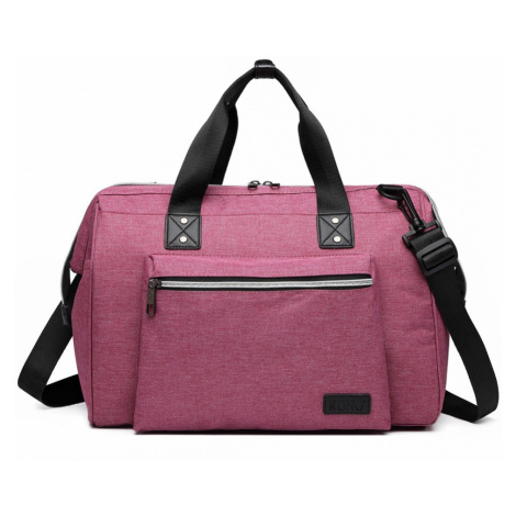 Kvalitní růžová cestovní taška pro maminky Kono Barva: Růžová