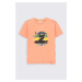 Dětské bavlněné tričko Coccodrillo oranžová barva, s potiskem