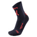 UYN Cyklistické ponožky klasické - MOUNTAIN MTB - černá/červená